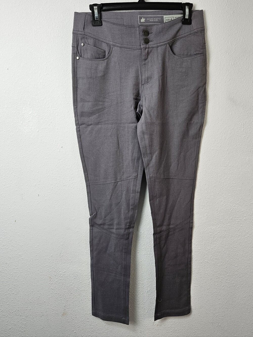 Woolly Seattle Longhaul Light Merino Wool Blend Pants Size 4 Gray